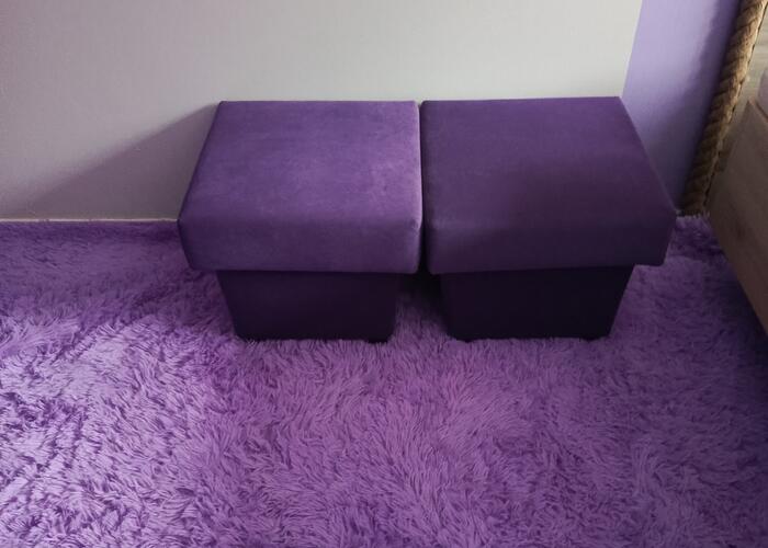Grajewo ogłoszenia: Sprzedam dwie pufy otwierane , fioletowe po 50 zl